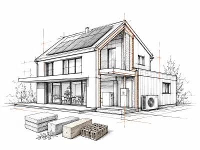 Energieeffizientes Haus für förderfähiges Bauen